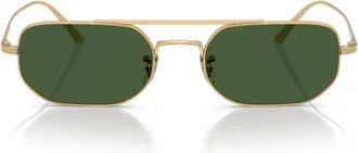 Oliver Peoples Gold Collezione Khaite OV1351S - 1989C Titanium Rectangular Sunglasses