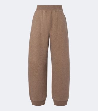 Max Mara Pantalones barrel en mezcla de lana y cachemir