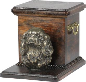 OEM Cavalier King Charles Spaniel I - Urna Para Cenizas De Perro Con Estatuilla, Elegante Urna Para Perro, Urna &Uacute;nica Con Busto De Perro De Art-dog