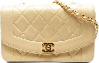 Chanel 1996-1997 Diana quilted shoulder bag - Beige