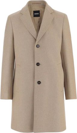HUGO BOSS Cappotto slim-fit in misto lana - - Coats - Uomo - Beige - M