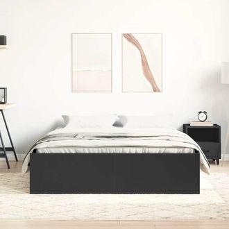 Berkfield Home Modern Bed Frame Black 120x200 cm
