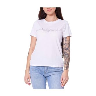 Pepe Jeans London T-Shirts, female, White, Size: XL T-Shirts