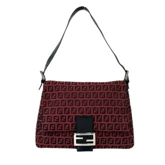 Fendi Pre-owned Mamma Baguette Canvas Leather Shoulder Bag - Dames - Pre-owned - Rood - Maat: ONE Size Leer