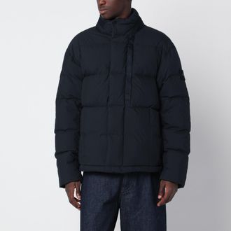 Stone Island Piumino blu navy in cotone e nylon