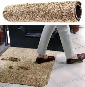 Trade Shop Trade Shop - Tappeto Magico Antiscivolo Marrone Mat Zerbino Super Assorbente Lavabile Ingresso