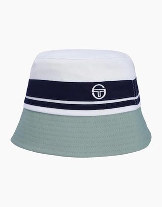Sergio Tacchini Mens Sergio Tacchini Newsford Bucket Hat White/Maritime Blue/Lead - Size: ONE size