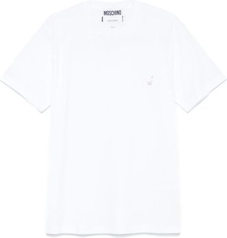 Moschino Tops, Heren, Wit, XL, Witte T-shirts en Polos