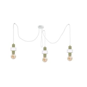 Netlighting Unica Cluster Pendant Ceiling Light White Gold 3x E27