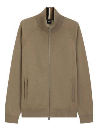 BOSS zip cardigan - Neutrals