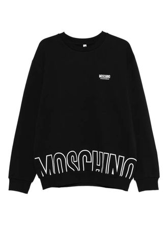 Moschino Felpa girocollo con logo - Nero