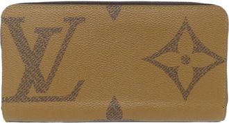 Louis Vuitton Marron Coated Canvas Long Wallet (Bi-Fold) (Pre-Owned)
