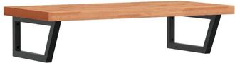 vidaXL Basin Shelf Wall Mounted Steel and Solid Wood Beech Vidaxl
