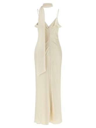 Rotate Slip Dress with Scarf Detail Dress - Ivory
