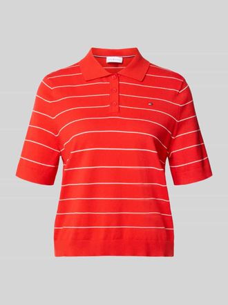 Tommy Hilfiger Regular Fit Pullover aus reiner Baumwolle mit Polokragen in Rot, Gr&ouml;&szlig;e XL