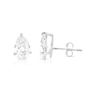 Vir Jewels 2 cttw Pear Lab Grown Diamond Stud Earrings in 14K Gold With Push Backs For Women