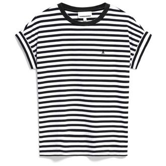 Armedangels Idaara Stripes T-Shirt f&uuml;r Damen | grau/wei&szlig;