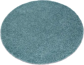 RugsX Rugsx - Alfombra Soffi Circulo Shaggy 5cm Azul Blue Circulo 120 Cm