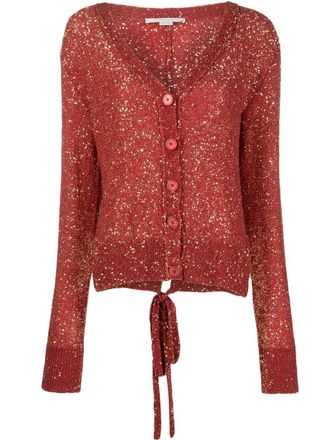 Stella McCartney Vest verfraaid met pailletten - Rood