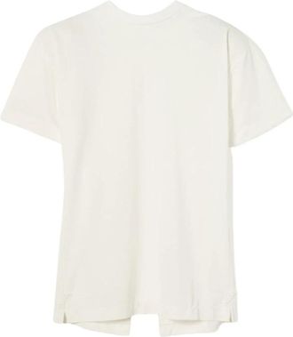 Jacquemus Paper Effect Open Back T-Shirt - Dames - T-shirts - Wit - M - Polyester - Tops