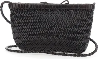 Dragon Diffusion Womens Mini Basket Bag Minsu Brown Leather Shoulder