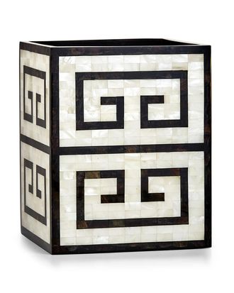 Labrazel Greek Key Wastebasket