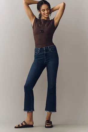 Paige Mason High-Rise Crop Bootleg Jeans