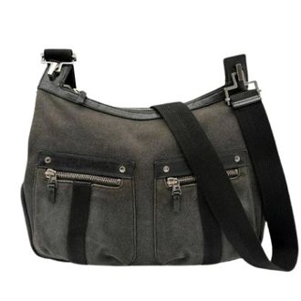 Gucci Pre-owned Vintage Schoudertas - Heren - Pre-owned - Zwart - Maat: ONE Size Leer