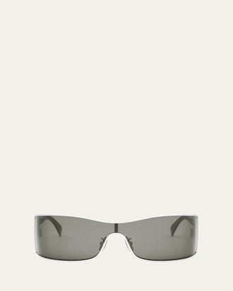Celine Maxi Triomphe Metal Rectangular Shield Sunglasses