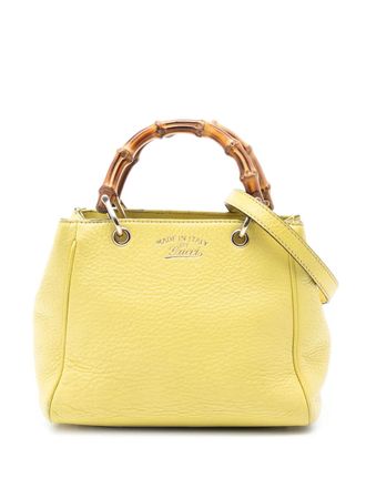 Gucci 2016-2025 Mini Calfskin Bamboo Shopper satchel - Giallo