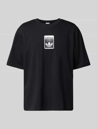 adidas Originals T-Shirt mit Label-Print in Black, Gr&ouml;&szlig;e XS