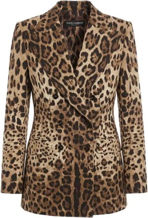 Dolce & Gabbana Zijden Nylon Blazer - Dames - Blazers - Bruin - S - Nylon - Jassen