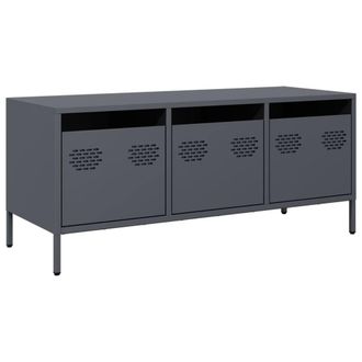 Berkfield Home TV Cabinet Anthracite 101.5x39x43.5 cm Cold-rolled Steel in Charcoal