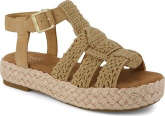 Toms Jac Platform Fisherman Sandal in Medium Beige at Nordstrom, Size 9.5