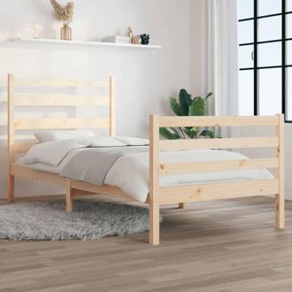 vidaXL Estructura De Cama Sin Colch&oacute;n Madera Maciza De Pino 90x200 Cm Vidaxl