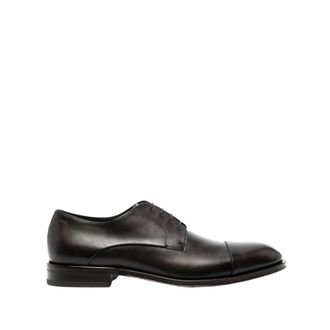 HUGO BOSS Derrek Derby Schoenen - Heren - Veterschoenen - Bruin - 43 1/2 EU - Leer - Schoenen
