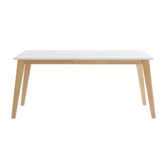 Miliboo Mesa Extensible Blanca De Madera Clara 160-205 Cm Swad
