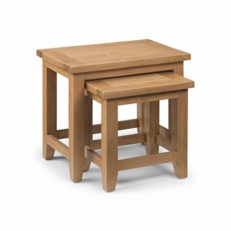 Julian Bowen Astoria Nest Of 2 Tables - Oak - Julian Bowen | TJ Hughes