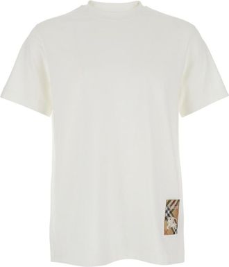 Burberry White Crew Neck T-Shirt