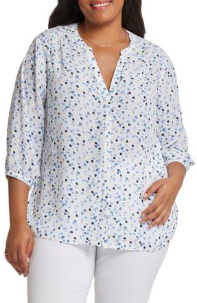 NYDJ Semisheer Pintuck Blouse in Leyla Dots at Nordstrom, Size 3X