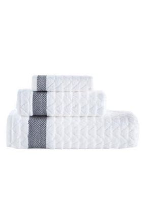 Brooks Brothers Herringbone 3-Piece Towel Set in White at Nordstrom Rack