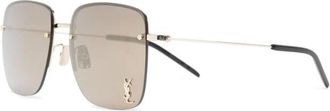 Saint Laurent Zonnebrillen - Dames - Zonnebrillen - Geel - 58 MM - Nylon - Accessoires
