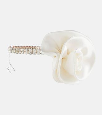 Magda Butrym Floral-appliqu&eacute; crystal-embellished choker