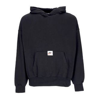 Nike Sportswear Fleece Hoodie Zwart/wit - Dames - Sportshirts - Zwart - S - Katoen - Fitness