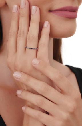 Bony Levy Stackable Sapphire Ring in 18K White Gold Sapphire at Nordstrom, Size 7.5