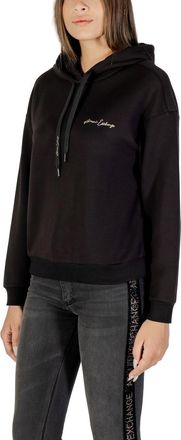 A|X Armani Exchange Viscose-Blend Hoodie - Black