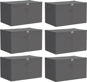 vidaXL Caja De Almacenamiento 6 Uds. Tejido No Tejido 55 X 35 X 32 Cm Vidaxl
