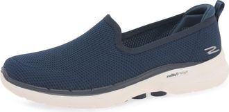 Skechers Womens GO Walk 6-Clear Virtue Sneaker, Navy, 4.5 UK