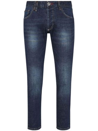 Philipp Plein Jeans skinny a vita media - Blu