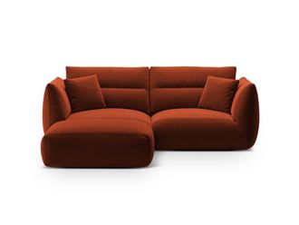 CXL by Christian Lacroix Sof&aacute; esquinero modular 3 plazas de terciopelo caoba